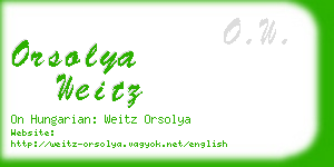 orsolya weitz business card